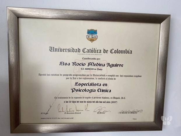 Foto diploma especialización